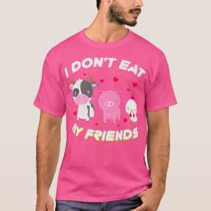Camiseta Eu não como minha amiga Fruta vegetariana