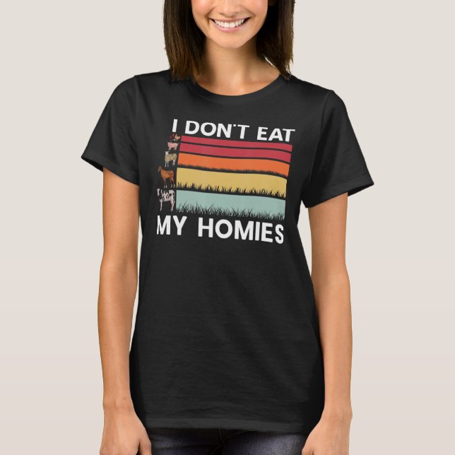 Camiseta Eu não como minha casa Veggie Comida Vegan (Frente)