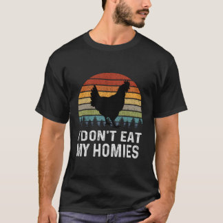 Camiseta Eu Não Como Minhas Casas Retro Vegan Vegans