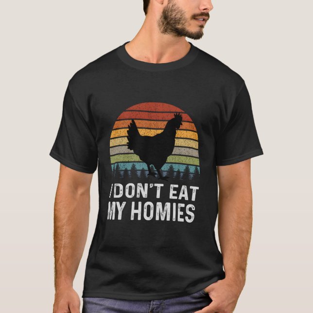 Camiseta Eu Não Como Minhas Casas Retro Vegan Vegans (Frente)