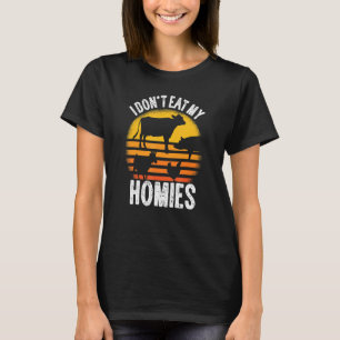 Camiseta Eu não como minhas casas salvar animais e ficar se