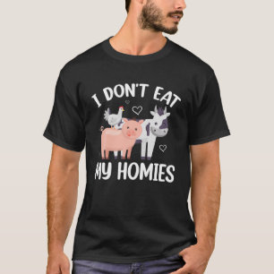 Camiseta Eu não como minhas casas - Vegan engraçado e veget