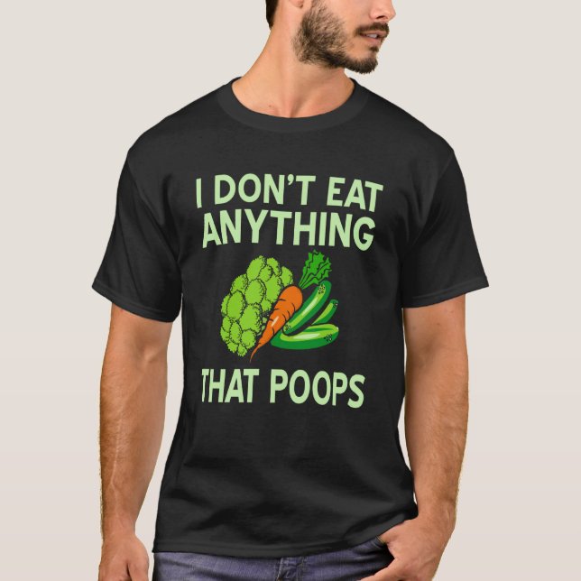 Camiseta Eu Não Como Nada Que Faz Coco Vegano Engraçado Eu (Frente)