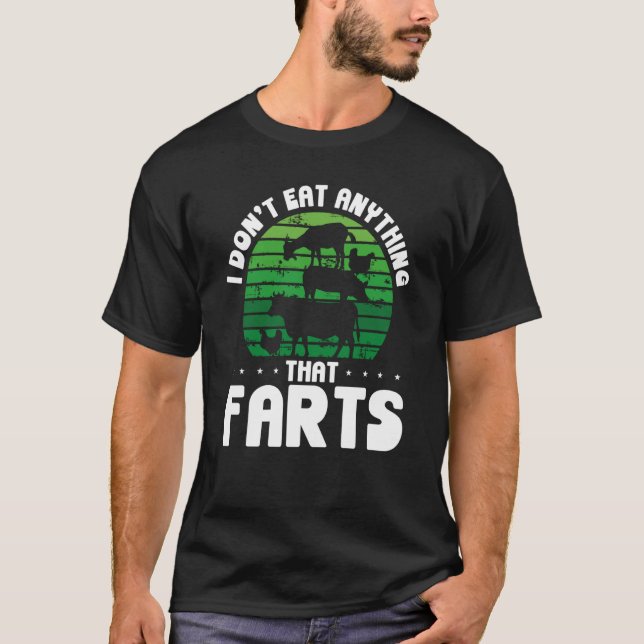 Camiseta Eu não como nada que provoca o veganismo (Frente)
