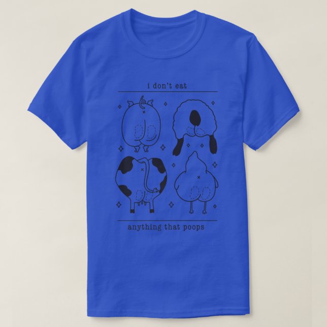 Camiseta Eu não como nada que sobe vegeta vegana engraçado (Frente do Design)