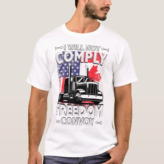 Camiseta Eu não cumprirei os sinalizadores do canal de libe (Frente)