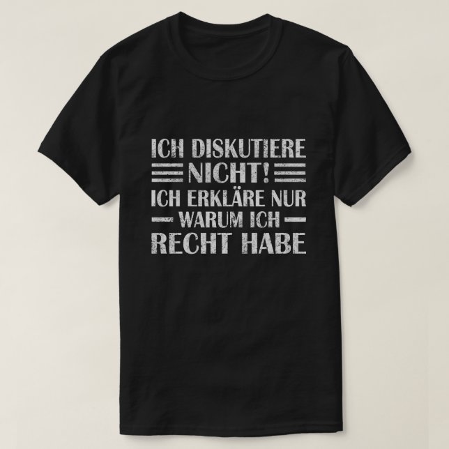 Camiseta Eu não discuto, explico por que estou certo (Frente do Design)