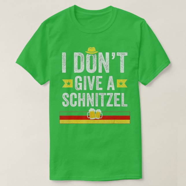 Camiseta Eu não dou a um Schnitzel um alemão engraçado (Frente do Design)