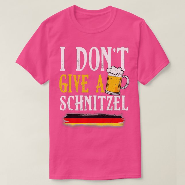 Camiseta Eu não dou a uma cerveja alemã Schnitzel o Wurst E (Frente do Design)