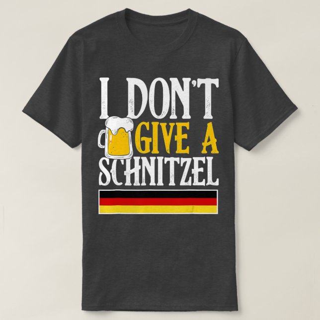 Camiseta Eu não dou a uma cerveja alemã Schnitzel o Wurst E (Frente do Design)