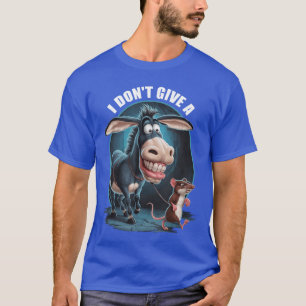 Camiseta Eu Não Dou Um Rato Burro Meme Sarcástico Engraçado
