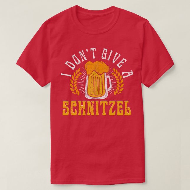 Camiseta Eu não dou um Schnitzel de alemão engraçado (Frente do Design)