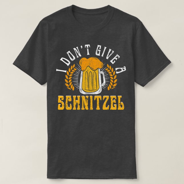Camiseta Eu não dou um Schnitzel engraçado alemão 2 (Frente do Design)