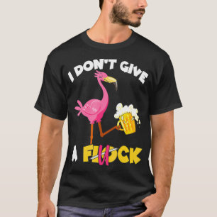Camiseta Eu não dou uma cerveja de Bebendo Flamingo Engraça