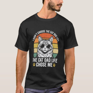 Camiseta Eu Não Escolhi A Vida De Pai De Gato Engraçado Don