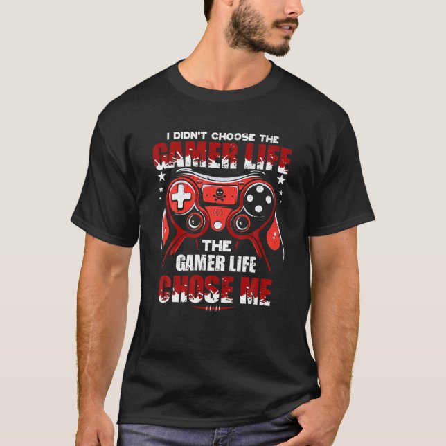 Camiseta Eu não escolhi a vida dos jogadores encantadora (Frente)