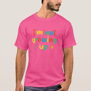 Camiseta Eu não estou crescendo estética de palhaços de Kid