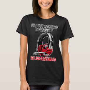 Camiseta Eu não estou falando comigo mesmo Estou vivendo