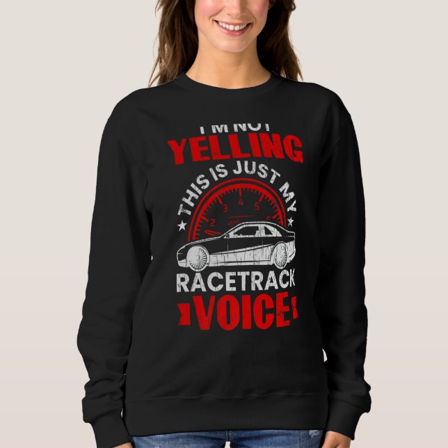 Camiseta Eu não estou gritando com o carro de corrida engra (Frente)
