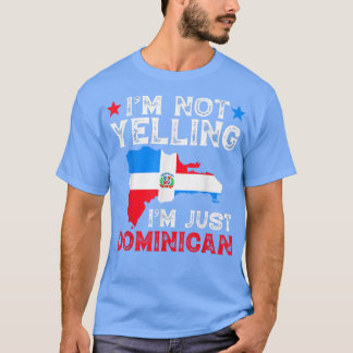 Camiseta Eu Não Estou Gritando Eu Sou Dominicana, Bandeira 