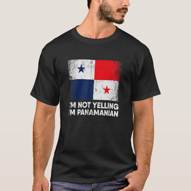 Camiseta Eu não estou gritando Eu sou Panamá Panamá1 (Frente)