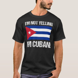Camiseta Eu não estou gritando que eu sou a bandeira cuban