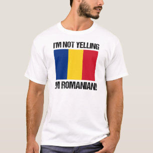 Camiseta Eu não estou gritando que eu sou romeno Country F