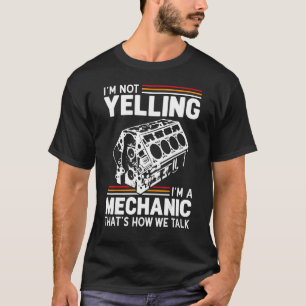 Camiseta Eu não estou gritando que sou um bloco mecânico de