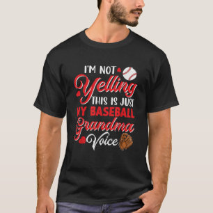 Camiseta Eu não estou gritando só minha vovó de beisebol