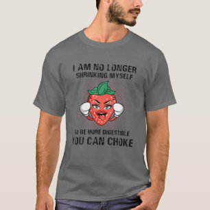 Camiseta Eu Não Estou Mais Encolhendo Retrô De Morango Vint