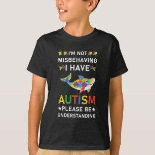 Camiseta Eu não estou me comportando mal Eu tenho autismo -