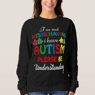 Camiseta Eu não estou me comportando mal Eu tenho utismo, p