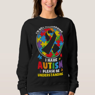 Camiseta Eu não estou me comportando mal Eu tenho utismo, p