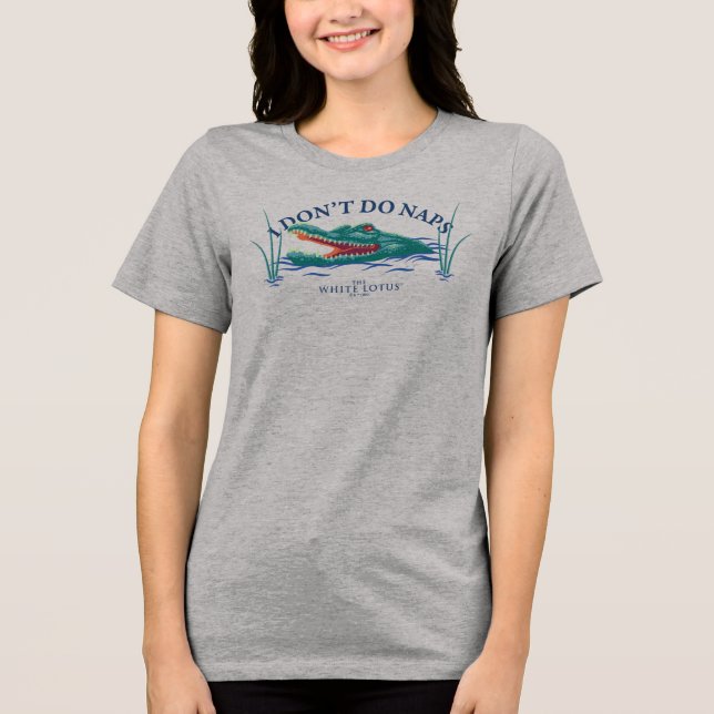 Camiseta Eu não faço jacaré para dormir - o lótus branco (Frente)