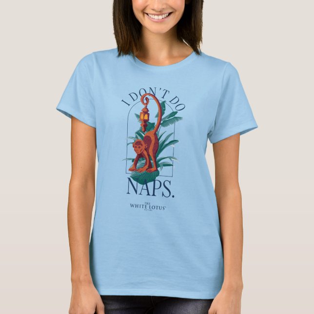 Camiseta Eu não faço macacos-prego - o lótus branco (Frente)