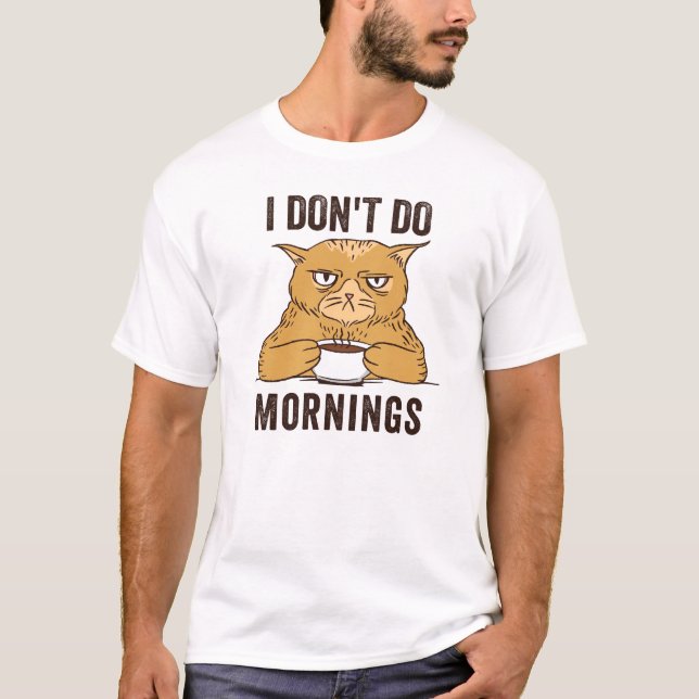 Camiseta Eu não faço manhãs (Frente)