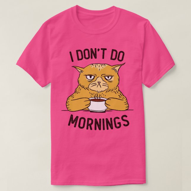Camiseta Eu Não Faço Manhãs (Frente do Design)