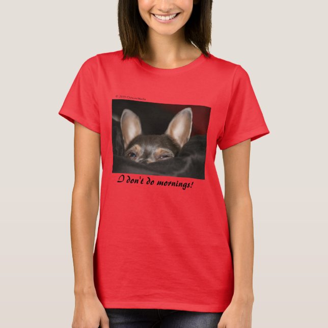 Camiseta Eu não faço manhãs! (Frente)