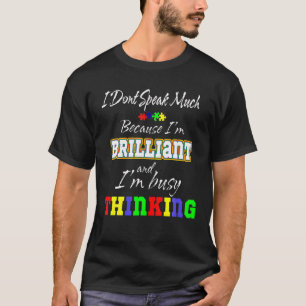 Camiseta Eu Não Falo Muito Autismo Meninas Autistas