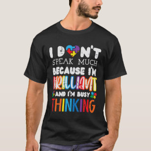 Camiseta Eu Não Falo Muito Autismo Sensibilização Rapazes A