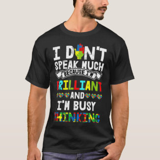 Camiseta Eu Não Falo Muito De Consciência Autista Para Cria