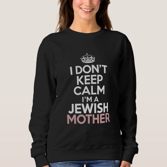 Camiseta Eu não fico calmo eu sou uma mãe judia Hanukkah (Frente)