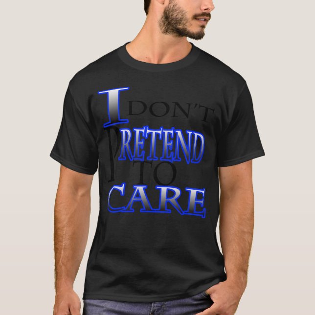 Camiseta Eu não finjo me importar com retro (Frente)