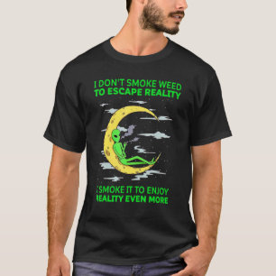 Camiseta Eu não fumo erva para escapar da Alienígena de r