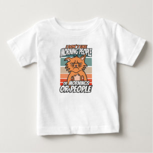 Camiseta Eu não gosto de pessoas matinais ou manhãs ou pess