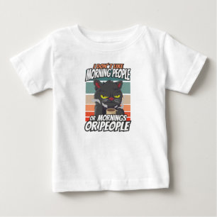 Camiseta Eu não gosto de pessoas matinais ou manhãs ou pess