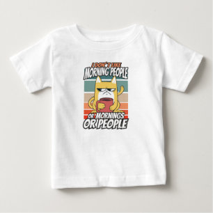 Camiseta Eu não gosto de pessoas matinais ou manhãs ou pess