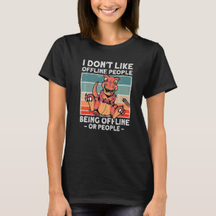 Camiseta Eu Não Gosto De Videos games De Reprodução Do Pess