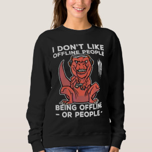 Camiseta Eu Não Gosto De Videos games De Reprodução Do Pess