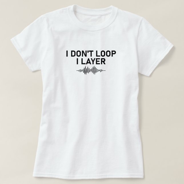 Camiseta Eu não leio música mínima de camada (Frente do Design)